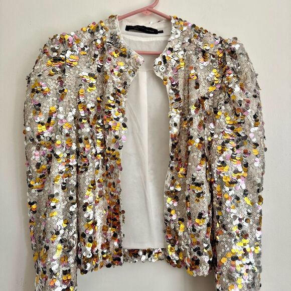 House of Harlow 1960 x Revolve Sequin Embellished Jacket | Size S - Picture 8 of 9